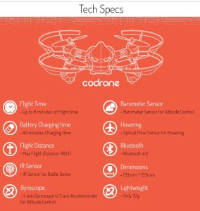 Tech Specs for the CoDrone